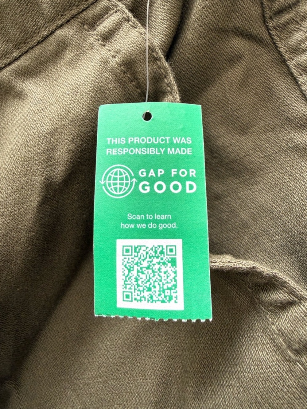 NWT GAP Girlfriend Cargo Joggers Olive Green Size 12 - Picture 5 of 10